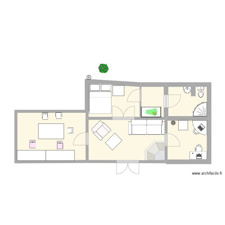 Maison sur mesure Maxime. Plan de 6 pièces et 45 m2