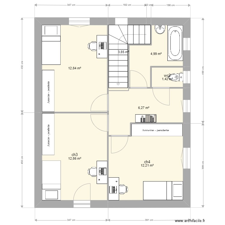 Ma maison 5. Plan de 12 pièces et 129 m2