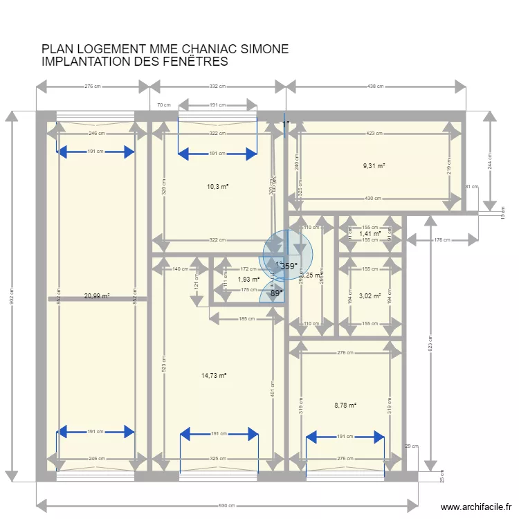 chaniac simone. Plan de 