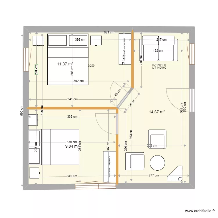 petite maison P-6. Plan de 
