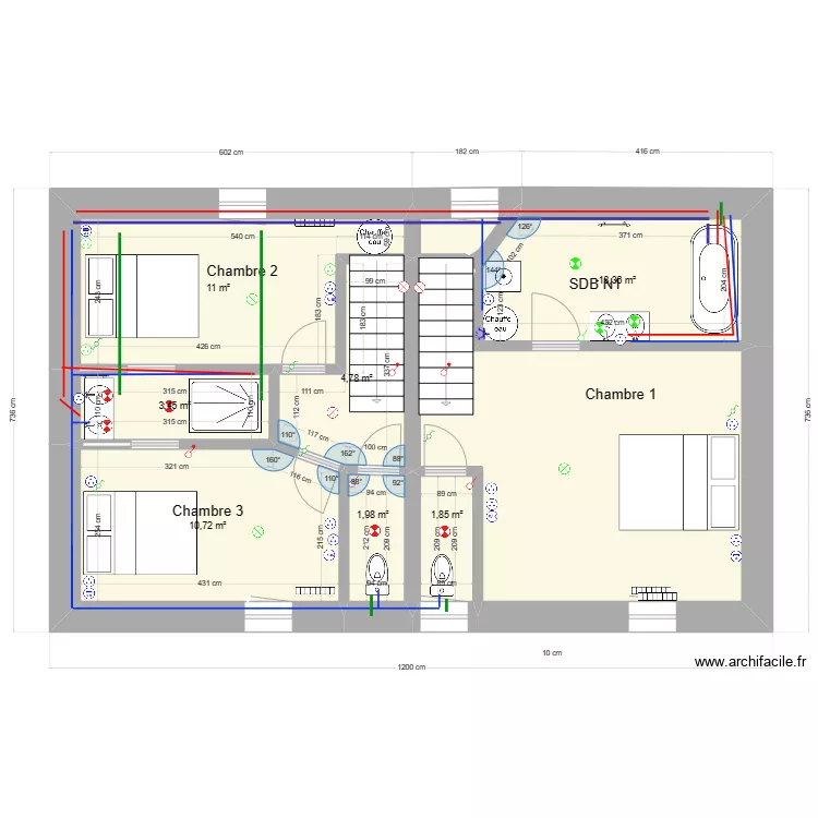GRANGE 2022 etage VF. Plan de 