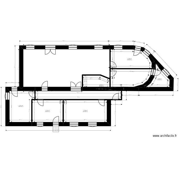 95 SARCELLES 106 Brossolette PROJET Urba ArL fr Jordan. Plan de 6 pièces et 92 m2