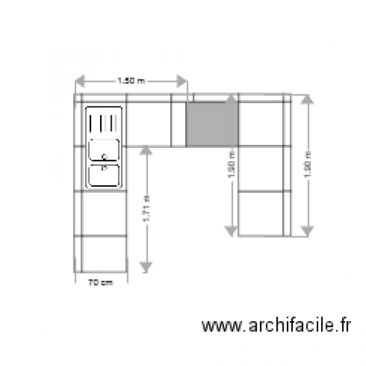 carrelage cuisine. Plan de 0 pièce et 0 m2