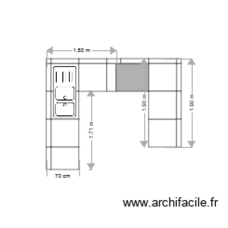 carrelage cuisine. Plan de 