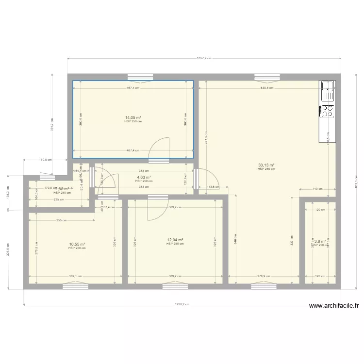 hasnon 2eme &eacute;tage int&eacute;rieur. Plan de 