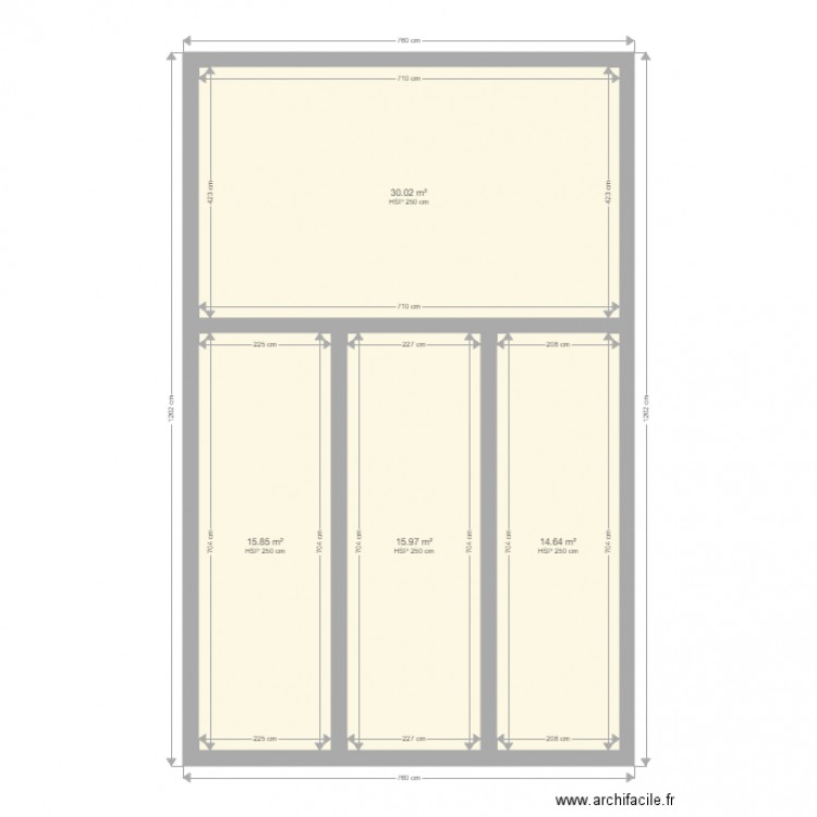 75m2. Plan de 0 pièce et 0 m2