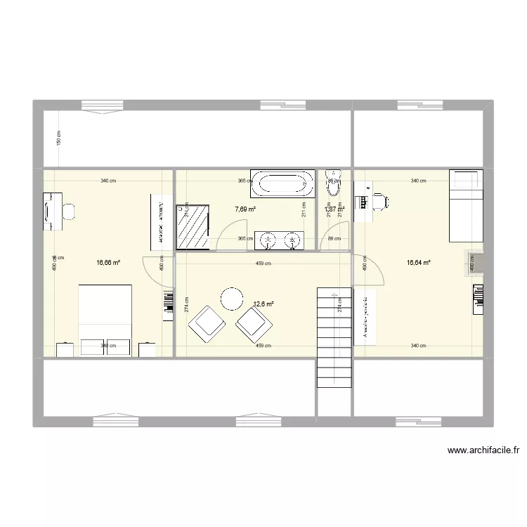 trugalle 2023 Etage Projet 2 chambres. Plan de trugalle 2023 Etage Projet 2 chambres. Plan de