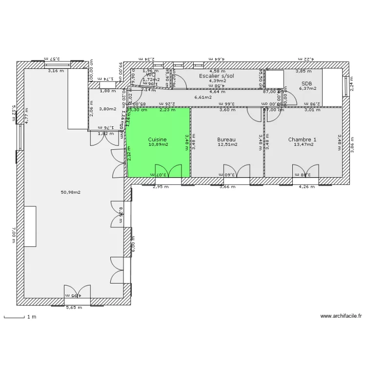 Maison carreaux 3. Plan de 