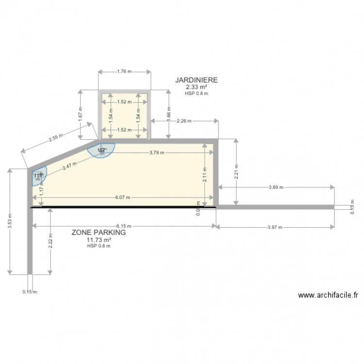 PARKING  PEGASE  ET JARDINIERE. Plan de 0 pièce et 0 m2