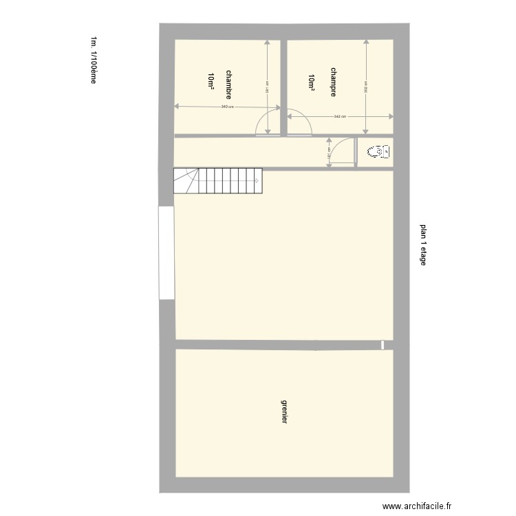 1 etage. Plan de 0 pièce et 0 m2