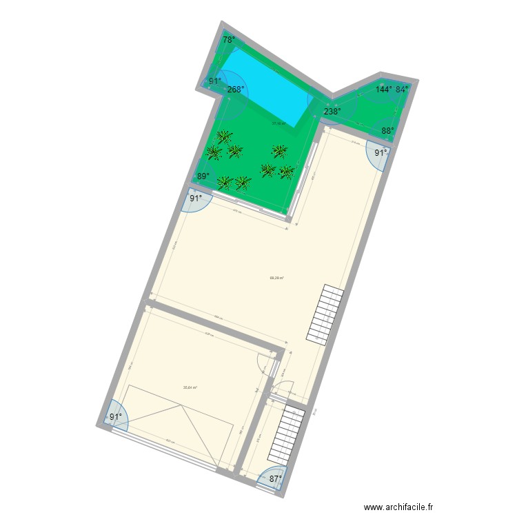 Mediatheque_Ferras. Plan de 8 pièces et 338 m2