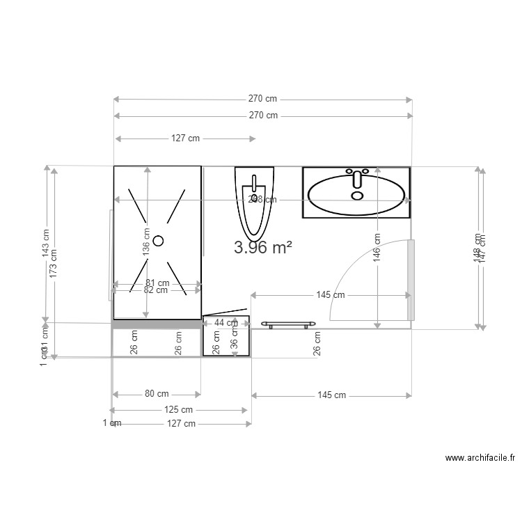 salle de bain2. Plan de 0 pièce et 0 m2