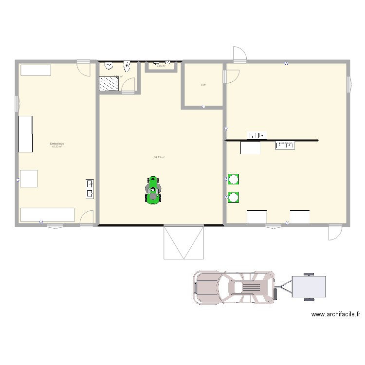 Hangar Agricole Volailles. Plan de 0 pièce et 0 m2