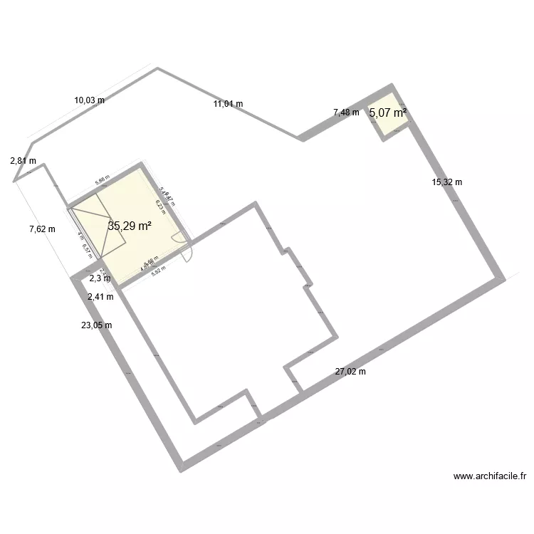 Plan de masse projet Paris Moquillon Raon l'Etape. Plan de 