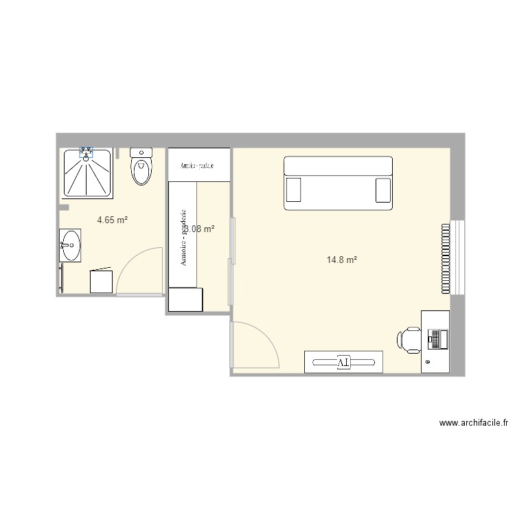 Chambre bas PROJET 2. Plan de 0 pièce et 0 m2