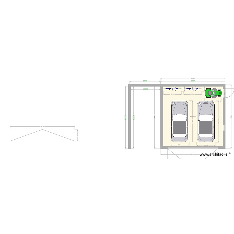 garage ok. Plan de 0 pièce et 0 m2
