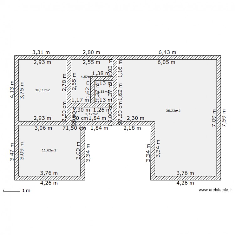 plait pas. Plan de 0 pièce et 0 m2