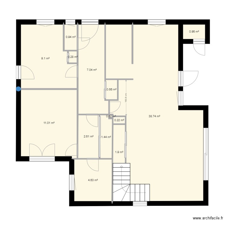 Projet P Etat Initial. Plan de 0 pièce et 0 m2