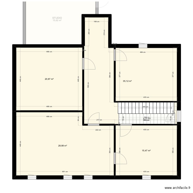 bt 3 ETAGE RCH. Plan de 10 pièces et 227 m2