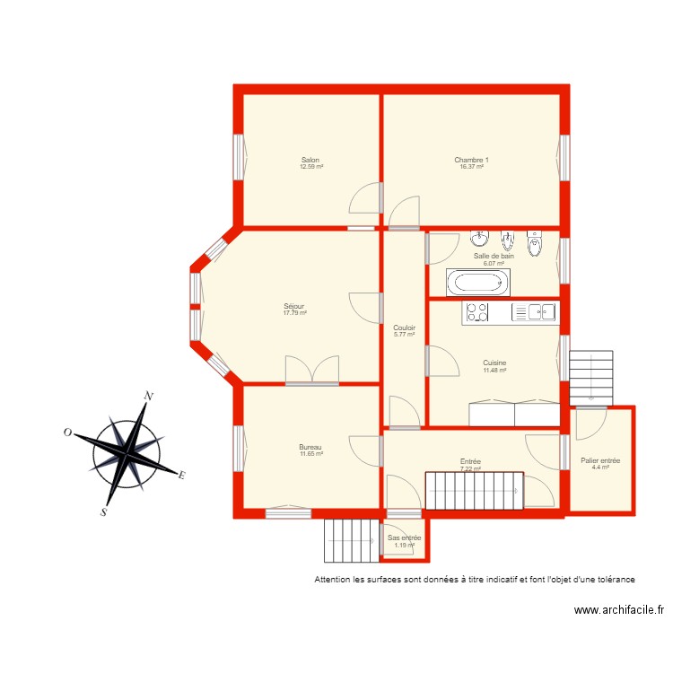 BI 3144 rdc non côté. Plan de 0 pièce et 0 m2