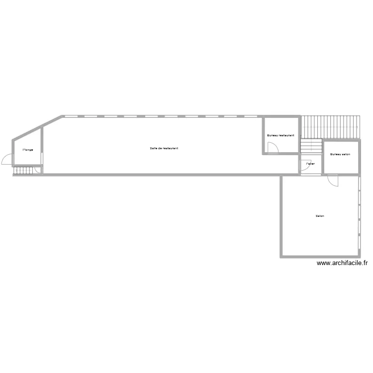 Ancien restaurant v1. Plan de 