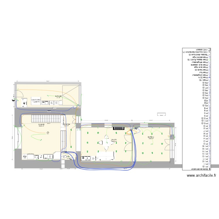 Bourg 19 SANS R1B R2 cuisine provisoire#4. Plan de 31 pièces et 341 m2