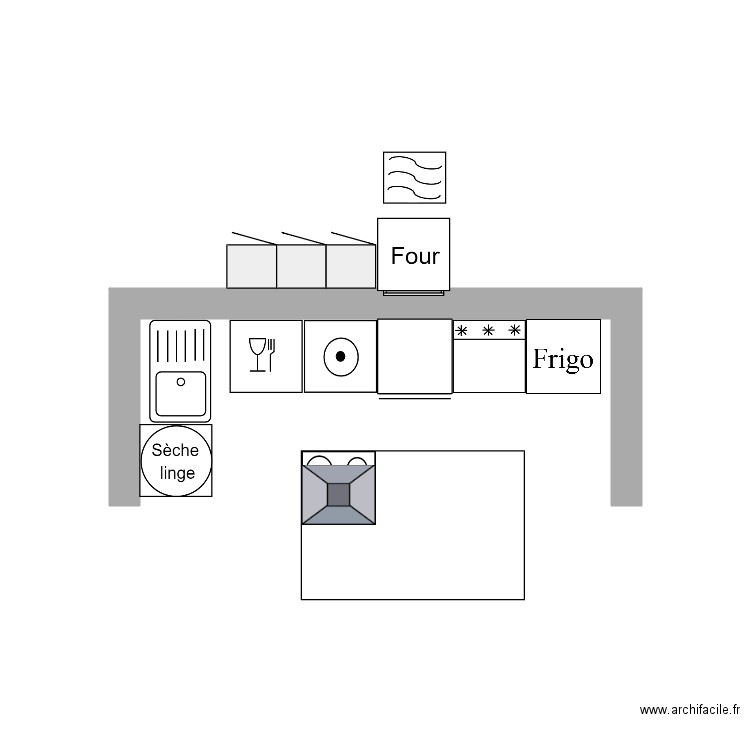 CUISINE 1. Plan de 0 pièce et 0 m2