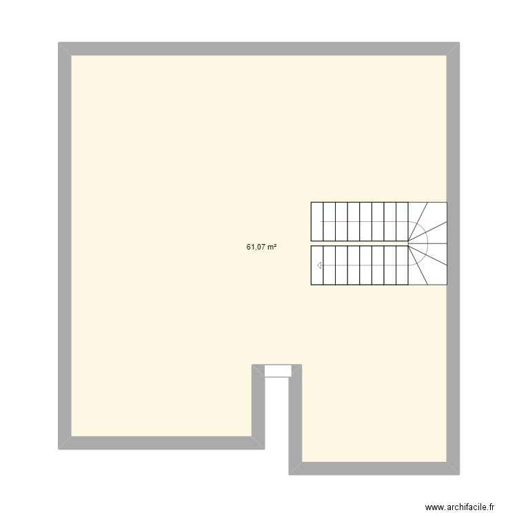 maison-BLR. Plan de 1 pièce et 61 m2