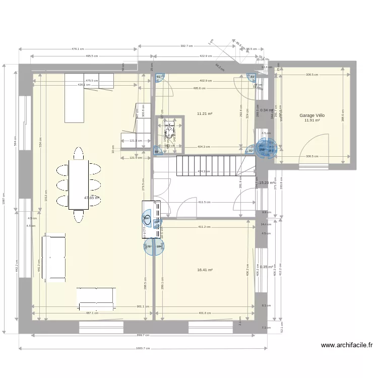 maison 11 RDC. Plan de 