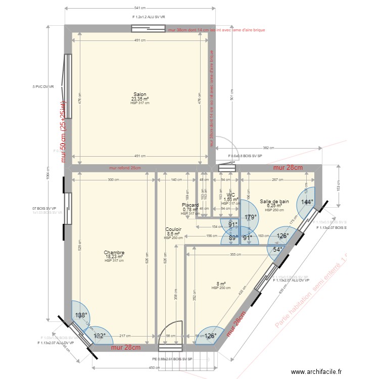 PAGLIUCA. Plan de 15 pièces et 132 m2