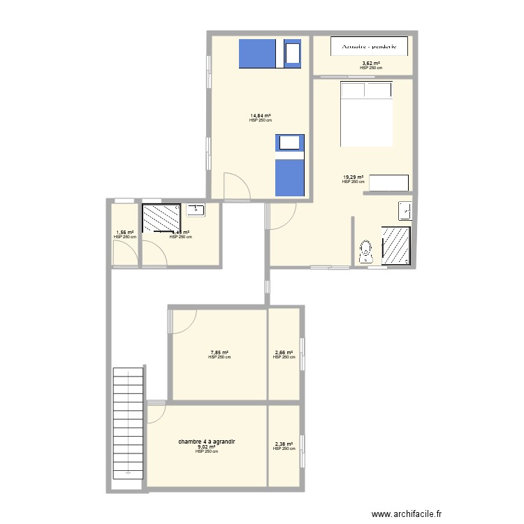 extension2. Plan de 0 pièce et 0 m2