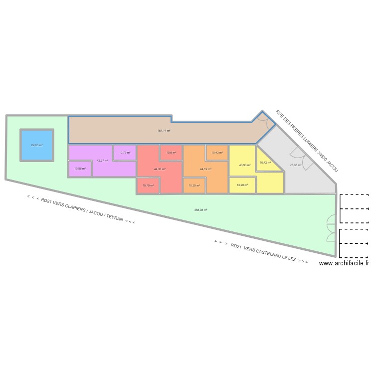 AK99 APPART MV 29032023RDC. Plan de 16 pièces et 948 m2