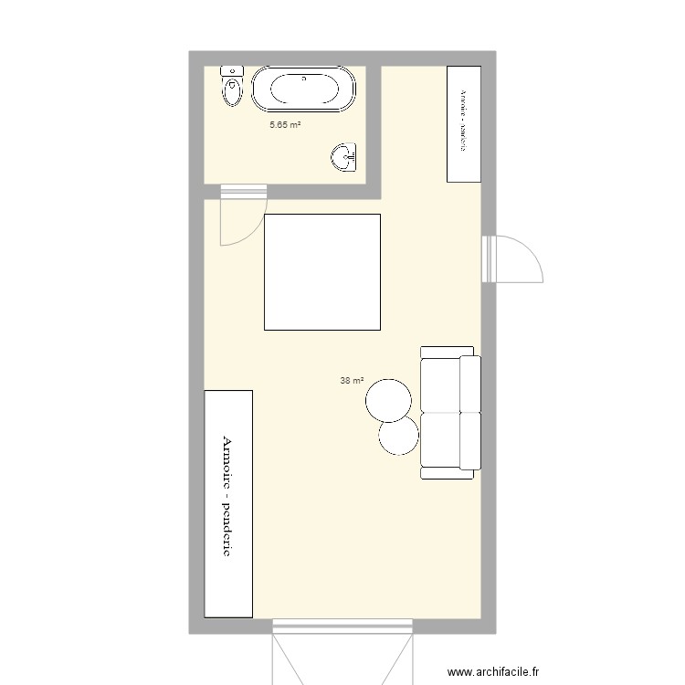 Studio photo garage. Plan de 0 pièce et 0 m2