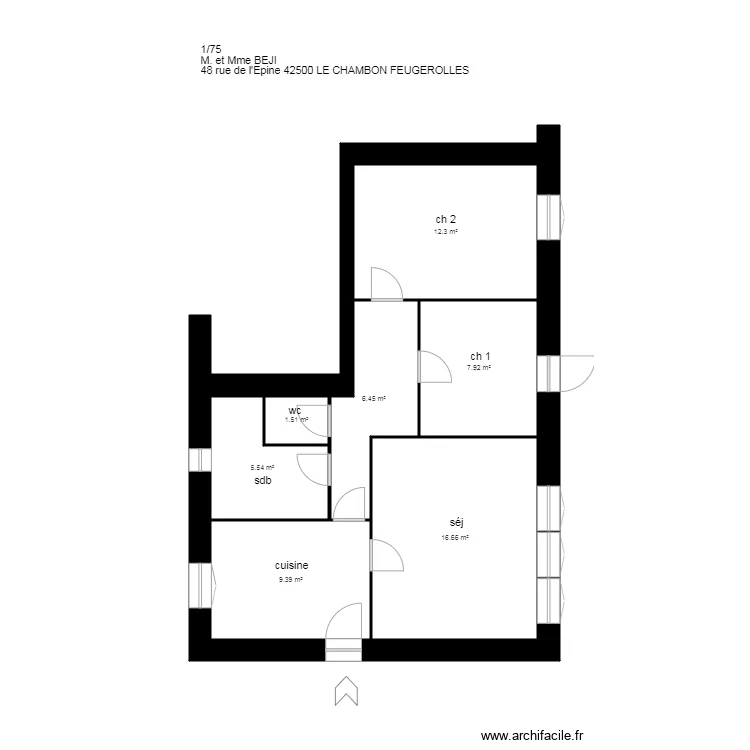 BEJI Le Chambon Feugerolles. Plan de 