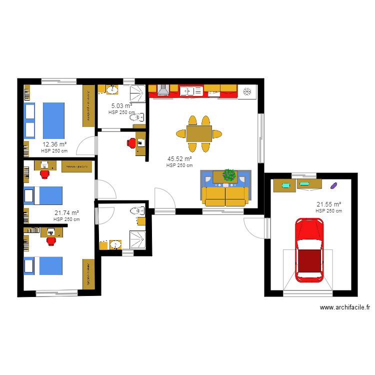 famille Maine  1. Plan de 0 pièce et 0 m2