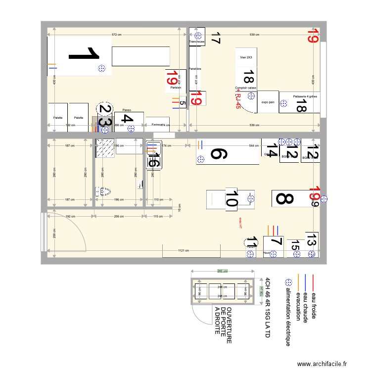 Delitot. Plan de 6 pièces et 104 m2