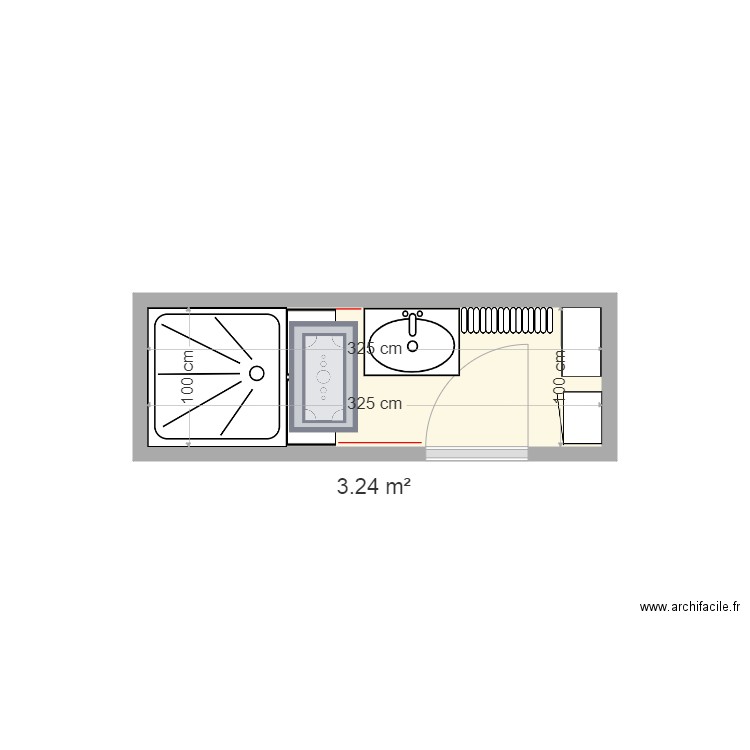 SDB 2ème étage VO. Plan de 0 pièce et 0 m2