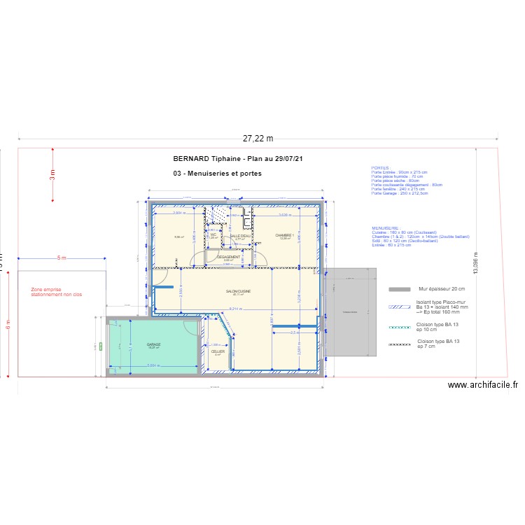 03 Plan Menuiserie 280721. Plan de 0 pièce et 0 m2