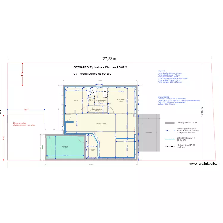 03 Plan Menuiserie 280721. Plan de 03 Plan Menuiserie 280721. Plan de