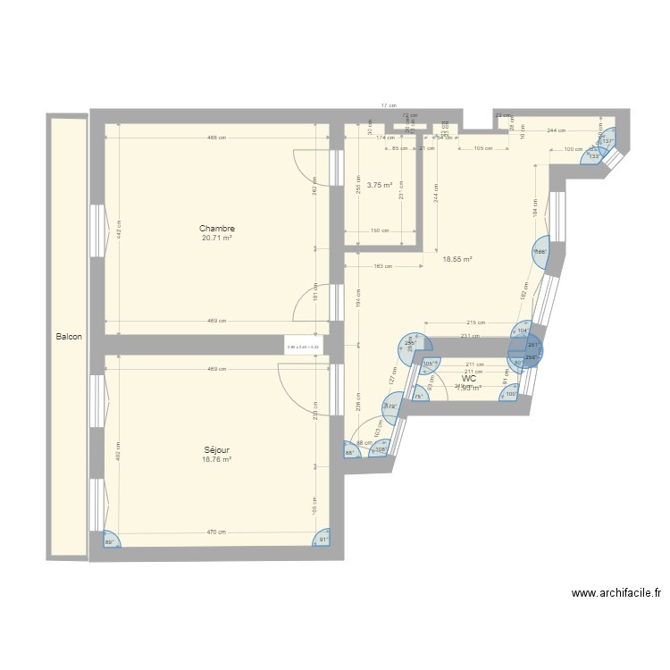 Appart 5e v1. Plan de 0 pièce et 0 m2