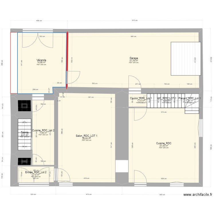 Projet IDR 329 le rocher ruffel 35560 la fontenelle_Brut CJDS. Plan de 24 pièces et 200 m2