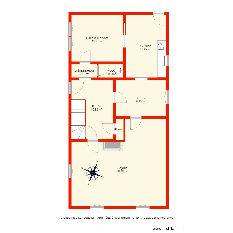 BI  3240 maison rdc non côté. Plan de 0 pièce et 0 m2