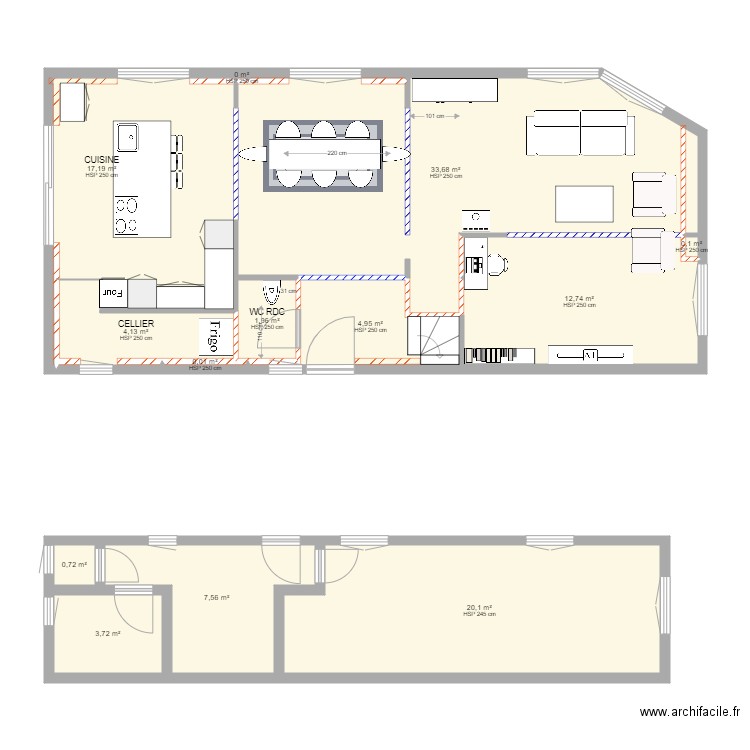 PLAN MAISON BALBRONN APRES 5. Plan de 0 pièce et 0 m2