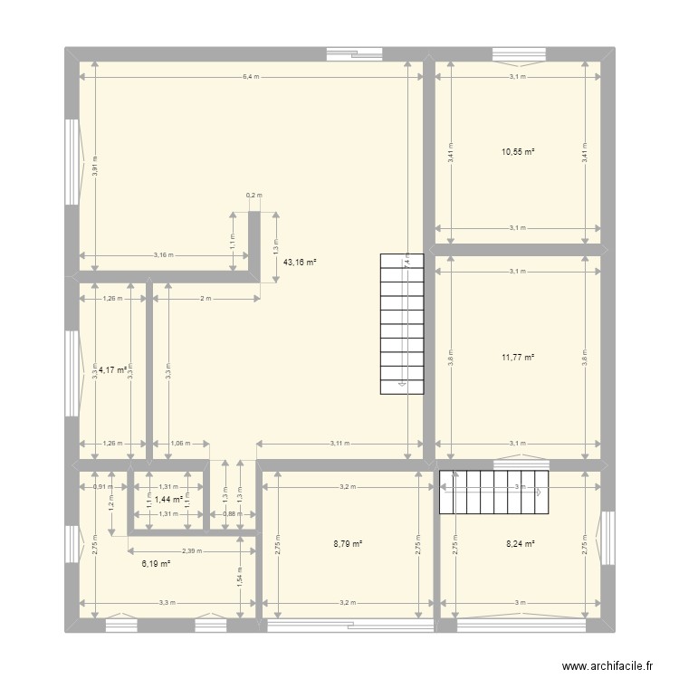 De-Conto. Plan de 0 pièce et 0 m2
