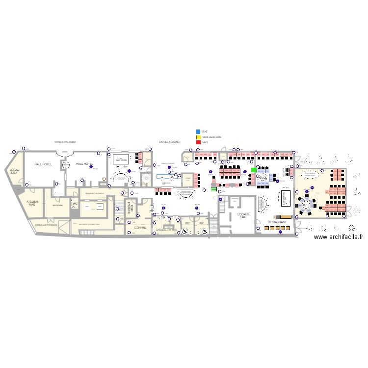 Plan de salle RDC au 28 Novembre 2019. Plan de 0 pièce et 0 m2