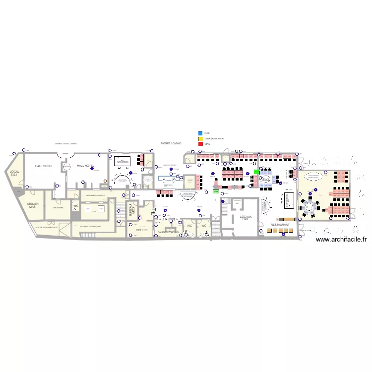 Plan de salle RDC au 28 Novembre 2019. Plan de 