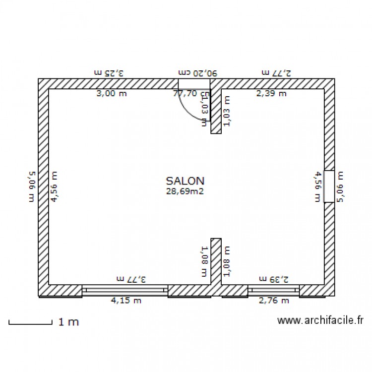 SALON . Plan de 0 pièce et 0 m2