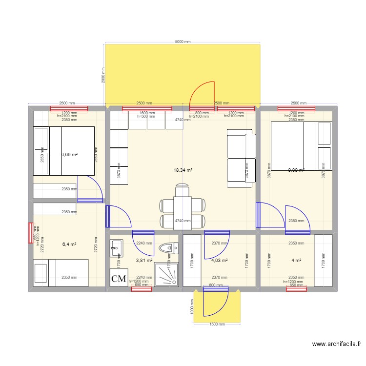 крим 4м барн. Plan de 0 pièce et 0 m2