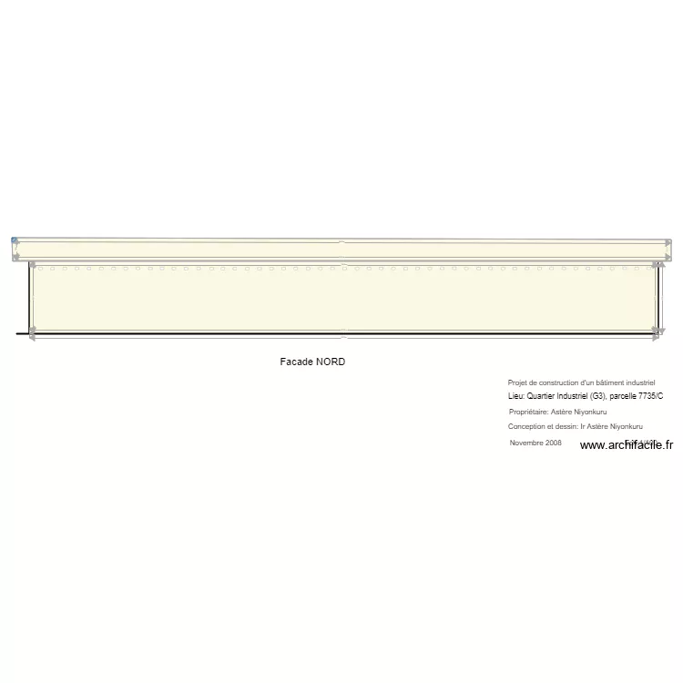 facade nord v2. Plan de 