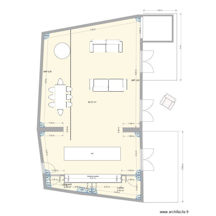 Volume jour après. Plan de 0 pièce et 0 m2